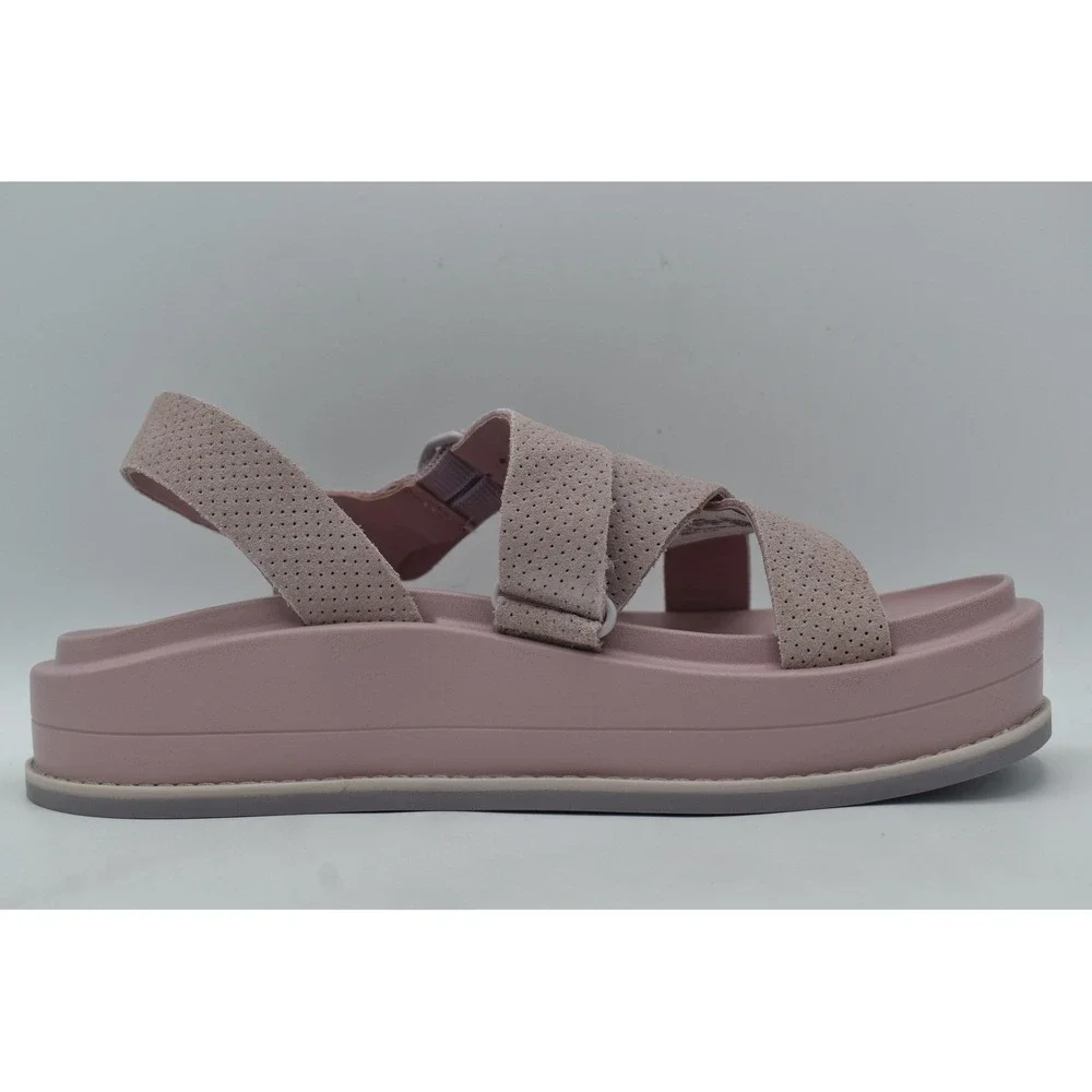 Chaco Women Size 11 Townes Midform Pink Suede Platform Sandals Shoes